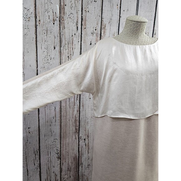 PLK Women's Large Club Monaco 100% Wool Knit Sweater Dress W Silk Accent NWOT - Picture 5 of 12